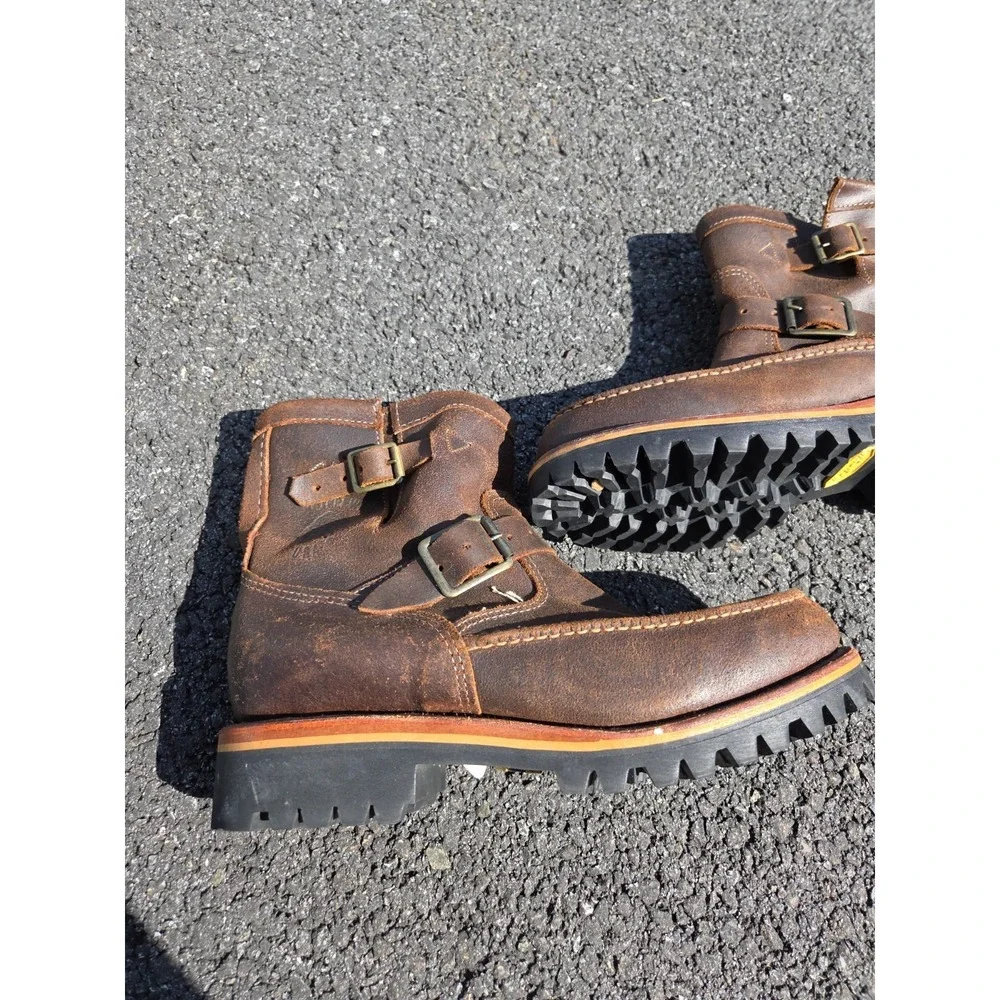Vintage Chippewa Engineer Boots Mens 8.5EE Leather Buckle‎